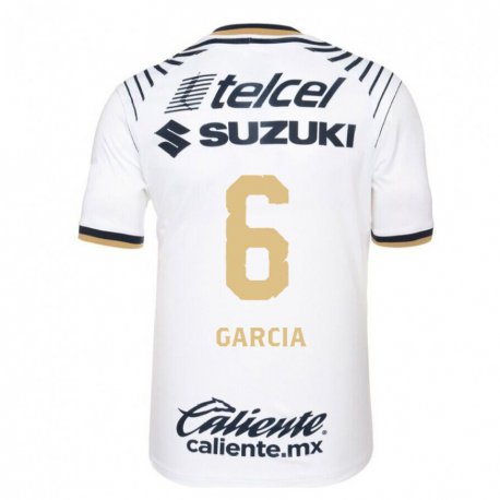 Kandiny Hombre Camiseta Marco Garcia #6 Mezclilla Blanca 1ª Equipación 2022/23 La Camisa Chile