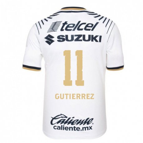 Kandiny Hombre Camiseta Carlos Gutierrez #11 Mezclilla Blanca 1ª Equipación 2022/23 La Camisa Chile
