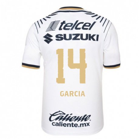 Kandiny Hombre Camiseta Amaury Garcia #14 Mezclilla Blanca 1ª Equipación 2022/23 La Camisa Chile