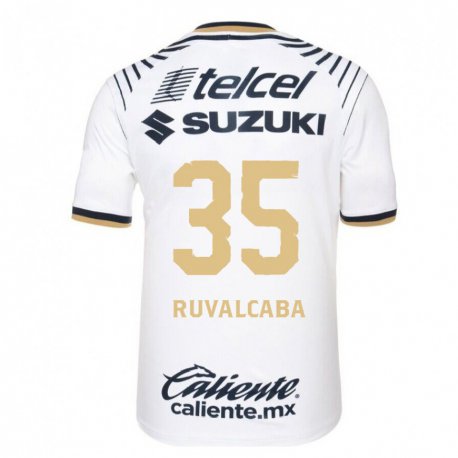 Kandiny Hombre Camiseta Jorge Ruvalcaba #35 Mezclilla Blanca 1ª Equipación 2022/23 La Camisa Chile