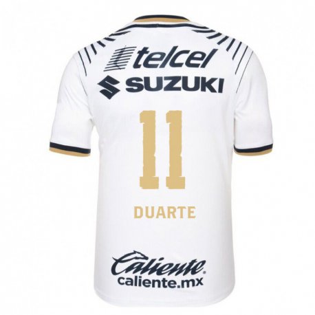 Kandiny Hombre Camiseta Luz Duarte #11 Mezclilla Blanca 1ª Equipación 2022/23 La Camisa Chile