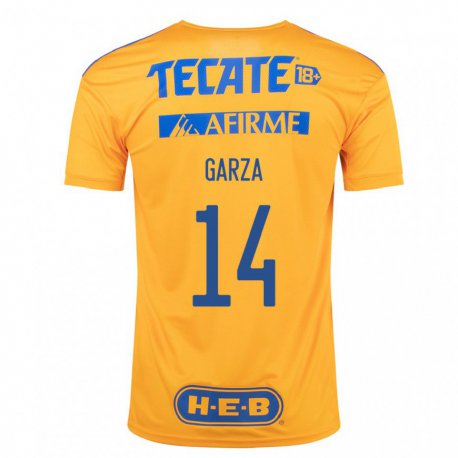 Kandiny Hombre Camiseta Jesus Garza #14 Abejorro Amarillo 1ª Equipación 2022/23 La Camisa Chile
