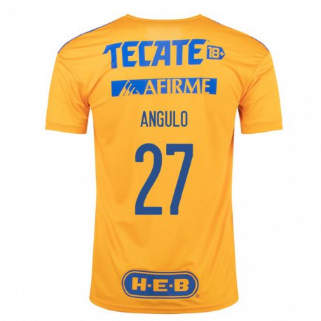 Kandiny Hombre Camiseta Jesus Angulo #27 Abejorro Amarillo 1ª Equipación 2022/23 La Camisa Chile