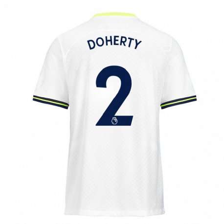 Kandiny Hombre Camiseta Matt Doherty #2 Blanco Verde 1ª Equipación 2022/23 La Camisa Chile