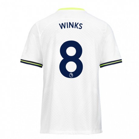 Kandiny Hombre Camiseta Harry Winks #8 Blanco Verde 1ª Equipación 2022/23 La Camisa Chile
