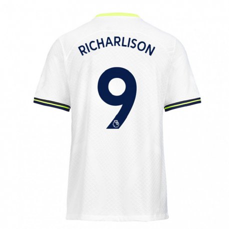 Kandiny Hombre Camiseta Richarlison #9 Blanco Verde 1ª Equipación 2022/23 La Camisa Chile