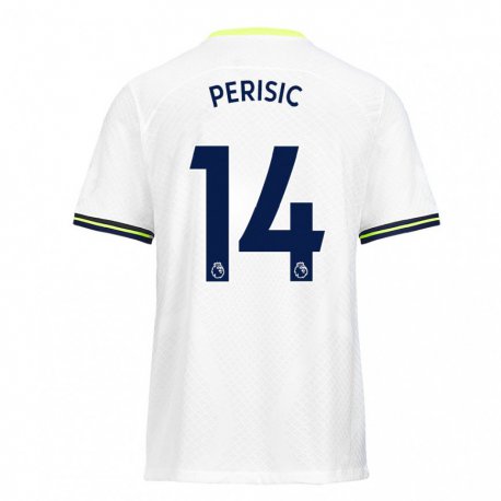 Kandiny Hombre Camiseta Ivan Perisic #14 Blanco Verde 1ª Equipación 2022/23 La Camisa Chile