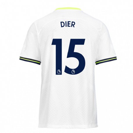 Kandiny Hombre Camiseta Eric Dier #15 Blanco Verde 1ª Equipación 2022/23 La Camisa Chile