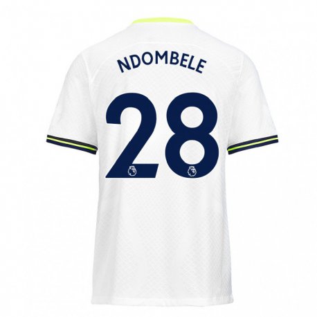 Kandiny Hombre Camiseta Tanguy Ndombele #28 Blanco Verde 1ª Equipación 2022/23 La Camisa Chile