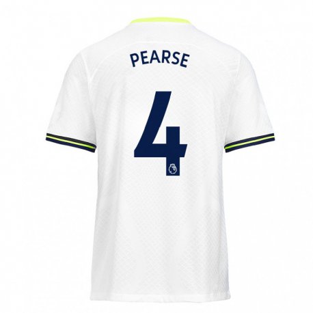 Kandiny Hombre Camiseta Gracie Pearse #4 Blanco Verde 1ª Equipación 2022/23 La Camisa Chile