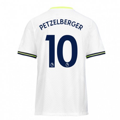 Kandiny Hombre Camiseta Ramona Petzelberger #10 Blanco Verde 1ª Equipación 2022/23 La Camisa Chile