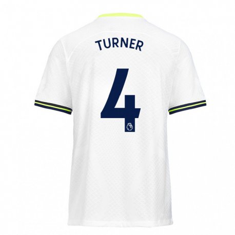 Kandiny Hombre Camiseta Amy Turner #4 Blanco Verde 1ª Equipación 2022/23 La Camisa Chile