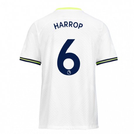 Kandiny Hombre Camiseta Kerys Harrop #6 Blanco Verde 1ª Equipación 2022/23 La Camisa Chile