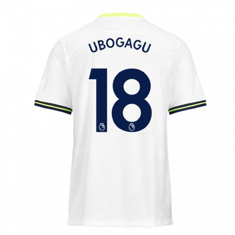 Kandiny Hombre Camiseta Chioma Ubogagu #18 Blanco Verde 1ª Equipación 2022/23 La Camisa Chile