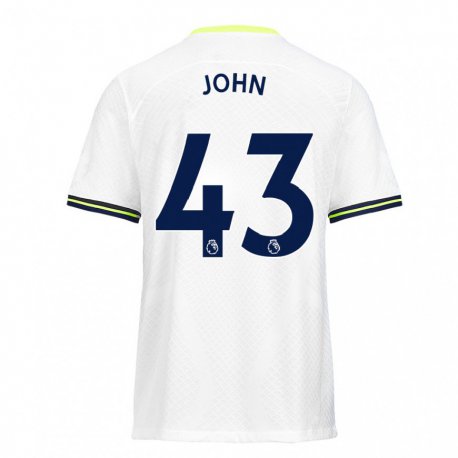 Kandiny Hombre Camiseta Nile John #43 Blanco Verde 1ª Equipación 2022/23 La Camisa Chile