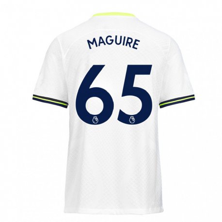 Kandiny Hombre Camiseta Aaron Maguire #65 Blanco Verde 1ª Equipación 2022/23 La Camisa Chile
