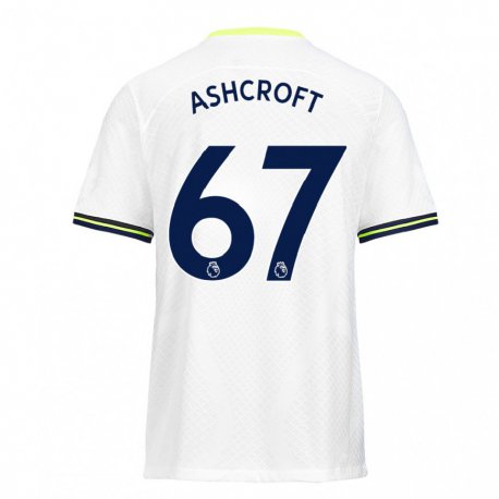 Kandiny Hombre Camiseta Tyrell Ashcroft #67 Blanco Verde 1ª Equipación 2022/23 La Camisa Chile