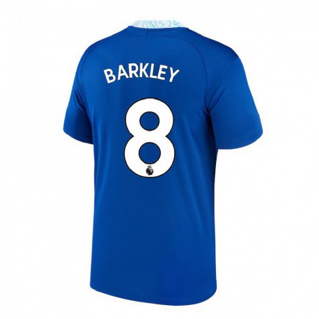 Kandiny Hombre Camiseta Ross Barkley #8 Azul Oscuro 1ª Equipación 2022/23 La Camisa Chile