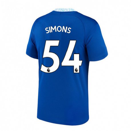 Kandiny Hombre Camiseta Xavier Simons #54 Azul Oscuro 1ª Equipación 2022/23 La Camisa Chile