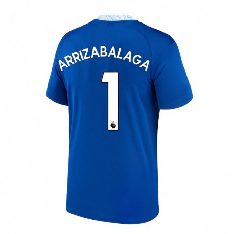 Kandiny Hombre Camiseta Kepa Arrizabalaga #1 Azul Oscuro 1ª Equipación 2022/23 La Camisa Chile