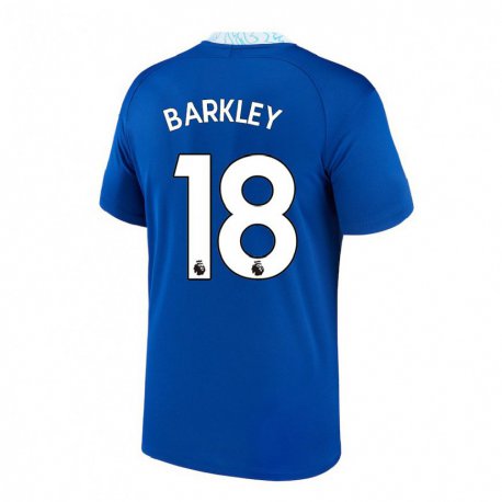 Kandiny Hombre Camiseta Ross Barkley #18 Azul Oscuro 1ª Equipación 2022/23 La Camisa Chile