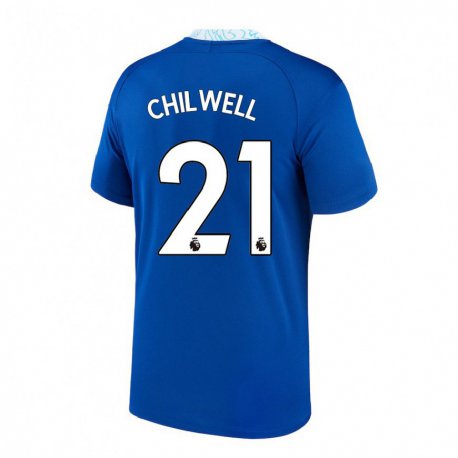 Kandiny Hombre Camiseta Ben Chilwell #21 Azul Oscuro 1ª Equipación 2022/23 La Camisa Chile