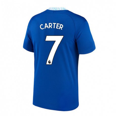 Kandiny Hombre Camiseta Jessica Carter #7 Azul Oscuro 1ª Equipación 2022/23 La Camisa Chile