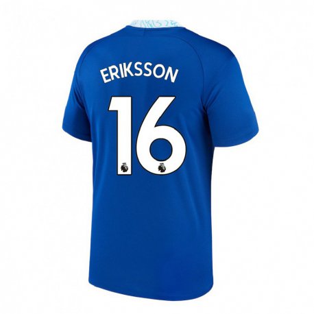Kandiny Hombre Camiseta Magdalena Eriksson #16 Azul Oscuro 1ª Equipación 2022/23 La Camisa Chile