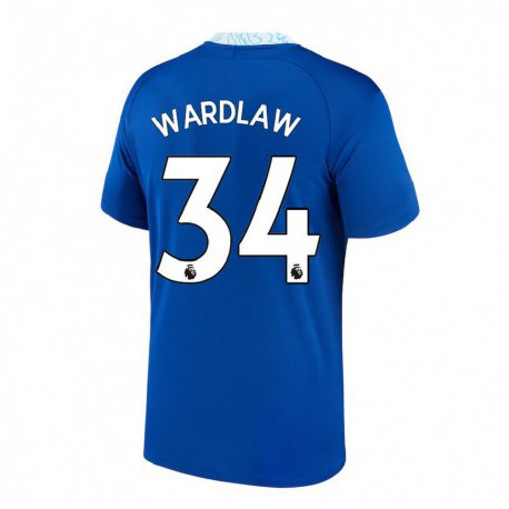 Kandiny Hombre Camiseta Charlotte Wardlaw #34 Azul Oscuro 1ª Equipación 2022/23 La Camisa Chile