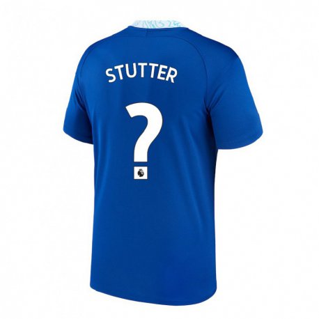 Kandiny Hombre Camiseta Ronnie Stutter #0 Azul Oscuro 1ª Equipación 2022/23 La Camisa Chile
