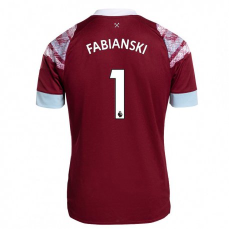 Kandiny Hombre Camiseta Lukasz Fabianski #1 Burdeos 1ª Equipación 2022/23 La Camisa Chile