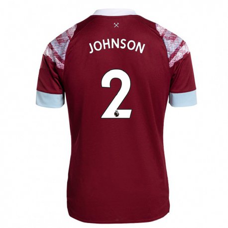 Kandiny Hombre Camiseta Ben Johnson #2 Burdeos 1ª Equipación 2022/23 La Camisa Chile