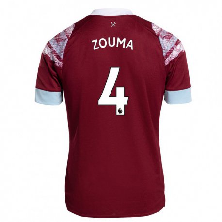 Kandiny Hombre Camiseta Kurt Zouma #4 Burdeos 1ª Equipación 2022/23 La Camisa Chile