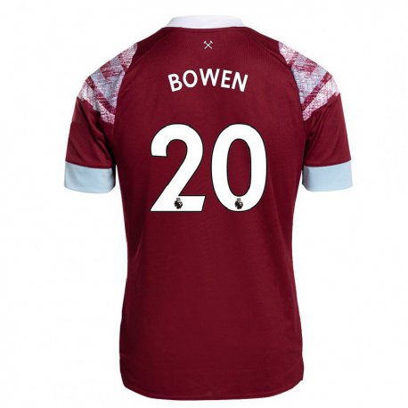 Kandiny Hombre Camiseta Jarrod Bowen #20 Burdeos 1ª Equipación 2022/23 La Camisa Chile