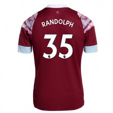 Kandiny Hombre Camiseta Darren Randolph #35 Burdeos 1ª Equipación 2022/23 La Camisa Chile