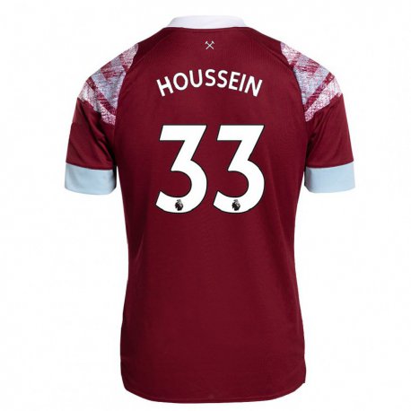 Kandiny Hombre Camiseta Halle Houssein #33 Burdeos 1ª Equipación 2022/23 La Camisa Chile