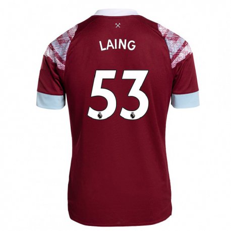 Kandiny Hombre Camiseta Levi Laing #53 Burdeos 1ª Equipación 2022/23 La Camisa Chile