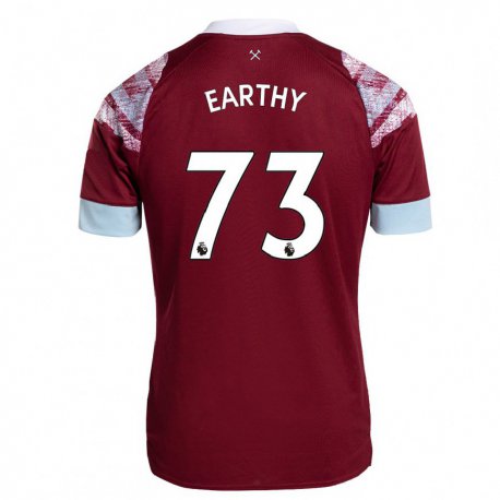 Kandiny Hombre Camiseta George Earthy #73 Burdeos 1ª Equipación 2022/23 La Camisa Chile