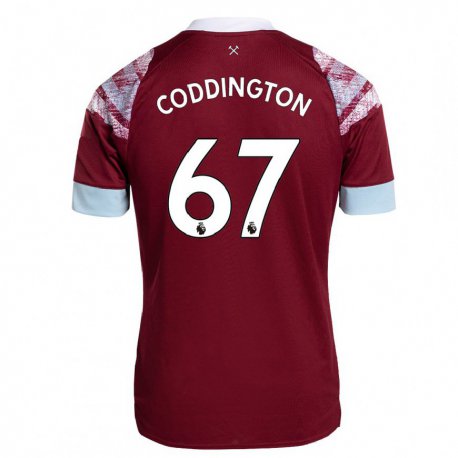 Kandiny Hombre Camiseta Remy Coddington #67 Burdeos 1ª Equipación 2022/23 La Camisa Chile