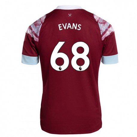 Kandiny Hombre Camiseta Isaac Evans #68 Burdeos 1ª Equipación 2022/23 La Camisa Chile