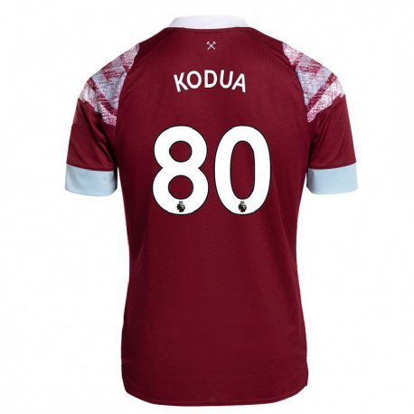 Kandiny Hombre Camiseta Gideon Kodua #80 Burdeos 1ª Equipación 2022/23 La Camisa Chile