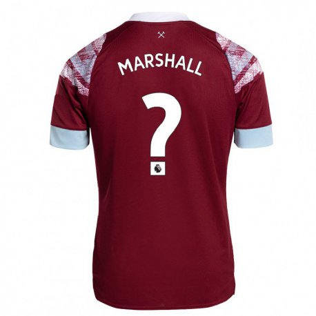 Kandiny Hombre Camiseta Callum Marshall #0 Burdeos 1ª Equipación 2022/23 La Camisa Chile