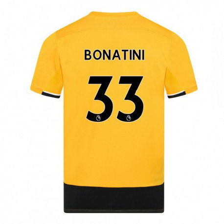 Kandiny Hombre Camiseta Leo Bonatini #33 Amarillo Negro 1ª Equipación 2022/23 La Camisa Chile