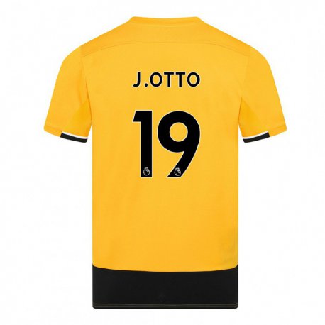 Kandiny Hombre Camiseta Jonny Otto #19 Amarillo Negro 1ª Equipación 2022/23 La Camisa Chile