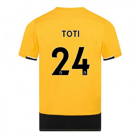 Kandiny Hombre Camiseta Toti #24 Amarillo Negro 1ª Equipación 2022/23 La Camisa Chile