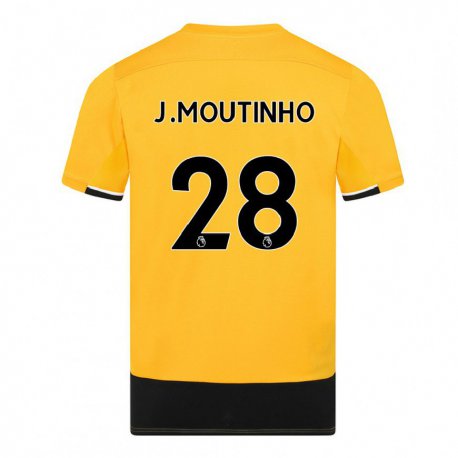 Kandiny Hombre Camiseta Joao Moutinho #28 Amarillo Negro 1ª Equipación 2022/23 La Camisa Chile