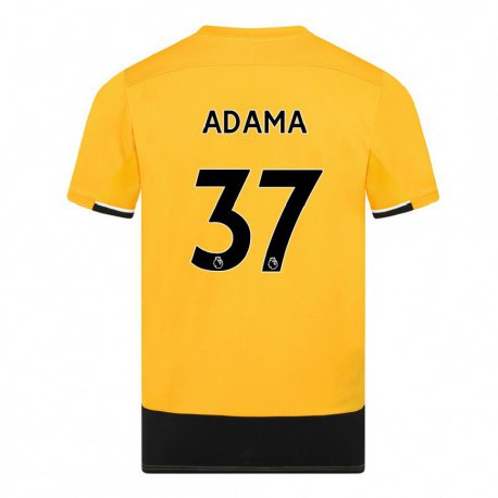 Kandiny Hombre Camiseta Adama Traore #37 Amarillo Negro 1ª Equipación 2022/23 La Camisa Chile