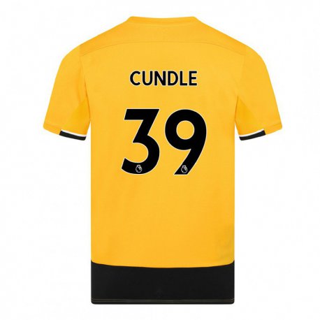 Kandiny Hombre Camiseta Luke Cundle #39 Amarillo Negro 1ª Equipación 2022/23 La Camisa Chile