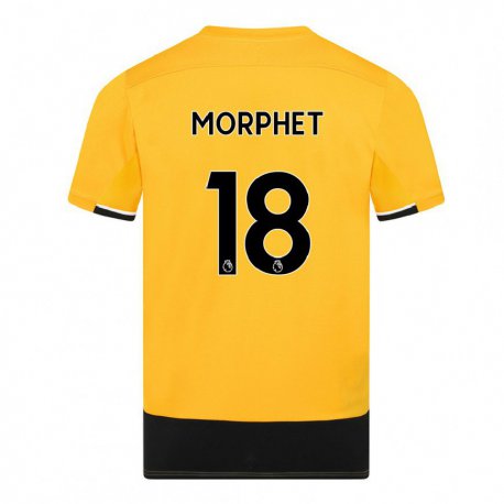 Kandiny Hombre Camiseta Anna Morphet #18 Amarillo Negro 1ª Equipación 2022/23 La Camisa Chile