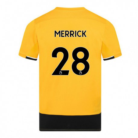 Kandiny Hombre Camiseta Beth Merrick #28 Amarillo Negro 1ª Equipación 2022/23 La Camisa Chile